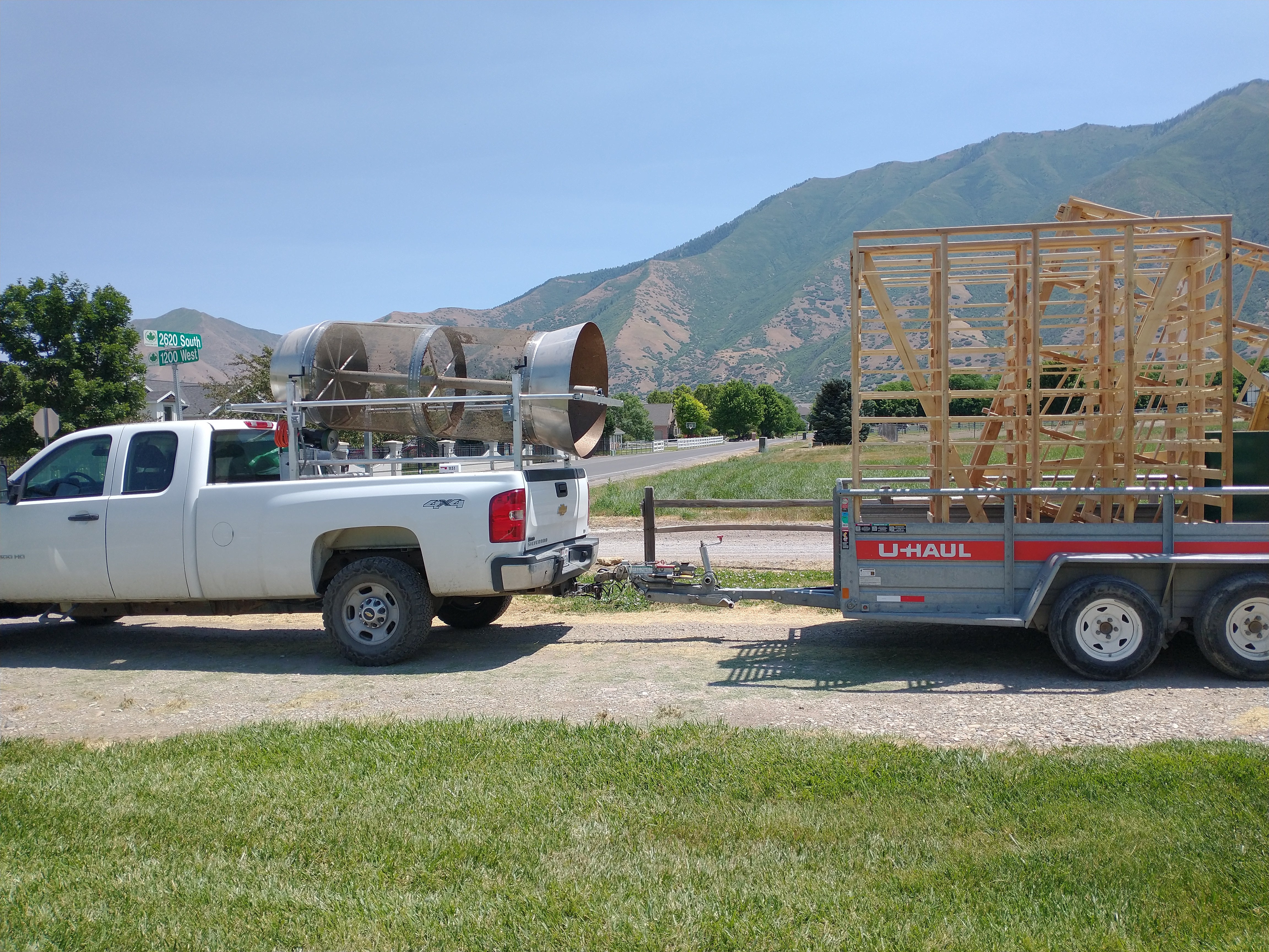 Worm Farm Being Moved on Truck and Trailer